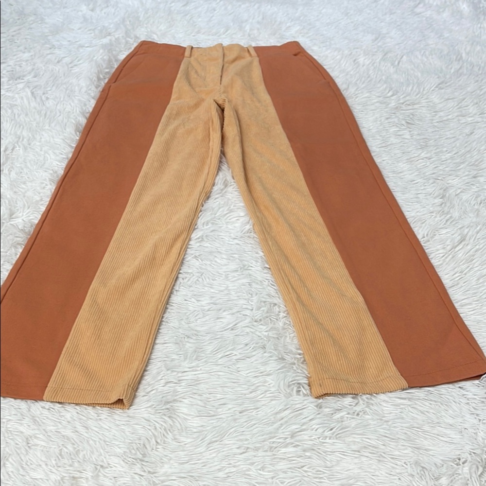 Papermoon Corduroy/Cotton Pants in Tan and Brown WOMENS SIZE M